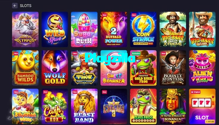 Playzilla casino presented on mobile device in Pakistan with slots and live games